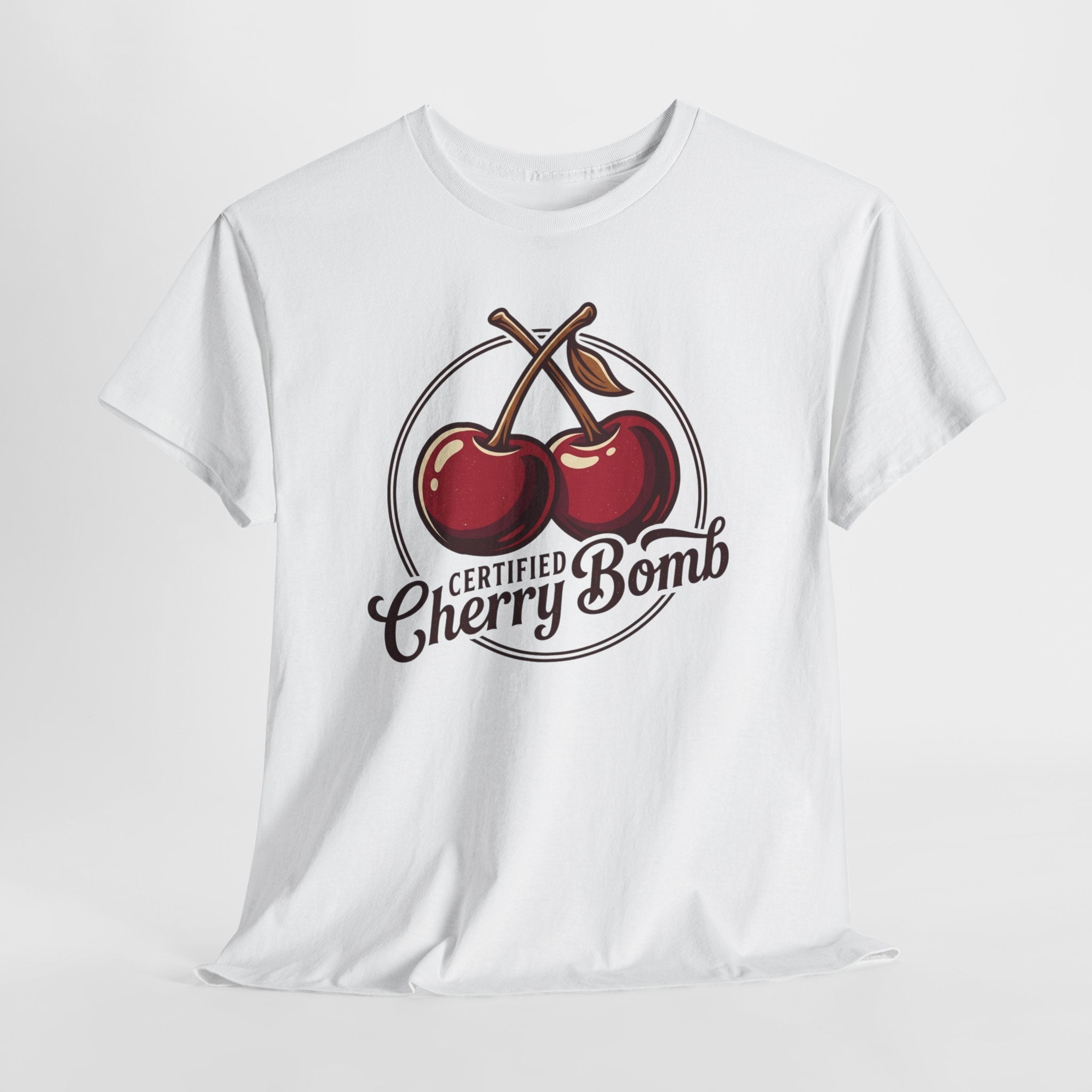 Cherry Bomb T-Shirt - 'Certified Cherry Bomb' Retro Cherry Graphic Tee