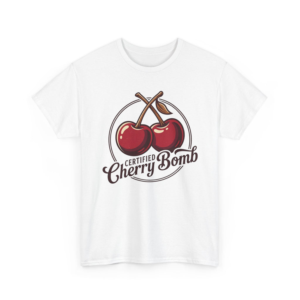Cherry Bomb T-Shirt - 'Certified Cherry Bomb' Retro Cherry Graphic Tee